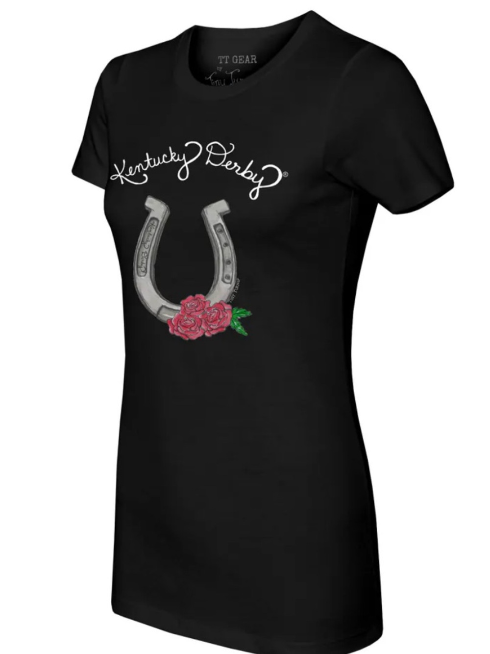 Kentucky Derby Horseshoe T-Shirt Women's Tiny Turnip Black
Kentucky Derby Rose..